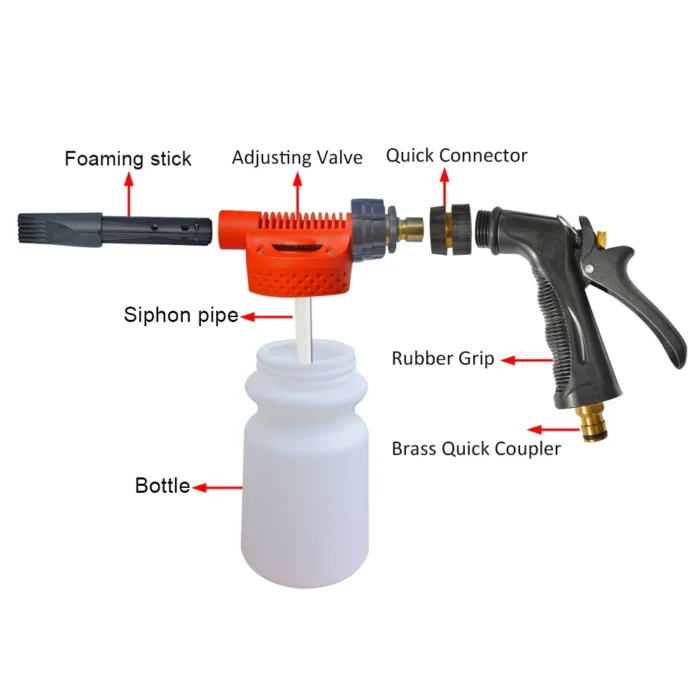 Tap Water Foam Gun Carwash Car Cleaning Foam Cannon Soap Gun Snow Foam Lance Low Pressure 6