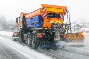 Truck in snowy conditions
