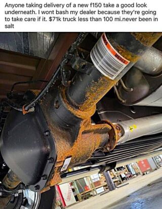 Why We Developed NHOU Boss Wax® Hybrid: Real-World Problems Need Real-World Solutions
🚨 New Truck, Early Rust.
A customer recently posted this image of a brand-new $71,000 Ford F-150 with less than 100 miles on it — already showing significant surface rust underneath. It had never even seen salt. This isn’t a one-off case. It’s a reality many vehicle owners face due to prolonged part storage and manufacturing conditions.

This was one of the key moments that pushed us to innovate.

NHOU Boss Wax® Hybrid: Born from Experience, Not Theory
🛠 From Our Garage to Yours
With thousands of vehicles passing through our shop every year, we don’t just sell rustproofing — we live it. Like many of you, we were tired of temporary solutions and wanted a permanent answer. That led us to develop NHOU Boss Wax® Hybrid, a solution designed to meet the demands of new vehicle owners.

🧪 Creeping Technology That Works
Before it cures, NHOU Boss Wax® Hybrid creeps and migrates up to 2 inches, displacing moisture and oxygen where corrosion begins. It takes months to fully cure, allowing for deep penetration and comprehensive coverage.

💡 No Need to Remove All Rust
The idea was simple: If we couldn’t practically remove every bit of rust from new vehicles, we’d develop a product that made that unnecessary. Our formulation is designed to encapsulate existing surface rust and prevent it from advancing — all while forming a durable, long-lasting protective barrier.

More Than a Product — It’s Peace of Mind
Whether you're taking delivery of a brand-new truck or maintaining a beloved daily driver, NHOU Boss Wax® Hybrid gives you confidence that your vehicle is protected for the long haul.

✅ Trusted by pros. Tested in our own shop. Backed by experience.