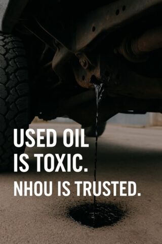 Toxic is Cheap. NHOU is Smart!
Thinking About Coating Your Vehicle with Used Motor Oil? Think Again.
Used motor oil might seem like a cheap solution—but the hidden dangers far outweigh the savings.

Toxic Composition:
Used motor oil is a hazardous cocktail. It contains polycyclic aromatic hydrocarbons (PAHs)—known carcinogens—as well as heavy metals like lead, zinc, and arsenic. These contaminants result from engine wear and high-heat exposure during combustion, fundamentally altering the oil's chemistry.

Environmental Hazard:
This thick, sticky substance doesn’t just wash away. It clings to surfaces, builds up over time, and can persist in the environment for years, posing serious risks to soil, water, and wildlife. The infamous "drip, drip, drip" becomes an ongoing source of contamination.

Damage to Your Vehicle:
Used oil contains detergents and solvents that can deteriorate rubber bushings, gaskets, and seals. Instead of protecting your undercarriage, it could accelerate corrosion and degradation.
👉 Find a factory-trained dealer: nhoilundercoating.com

Used Oil is Toxic. NHOU is Trusted.
#UsedOil#NHOU#NHOilUndercoating#RustProofing#Undercoating#VehicleProtection#ToxicOil