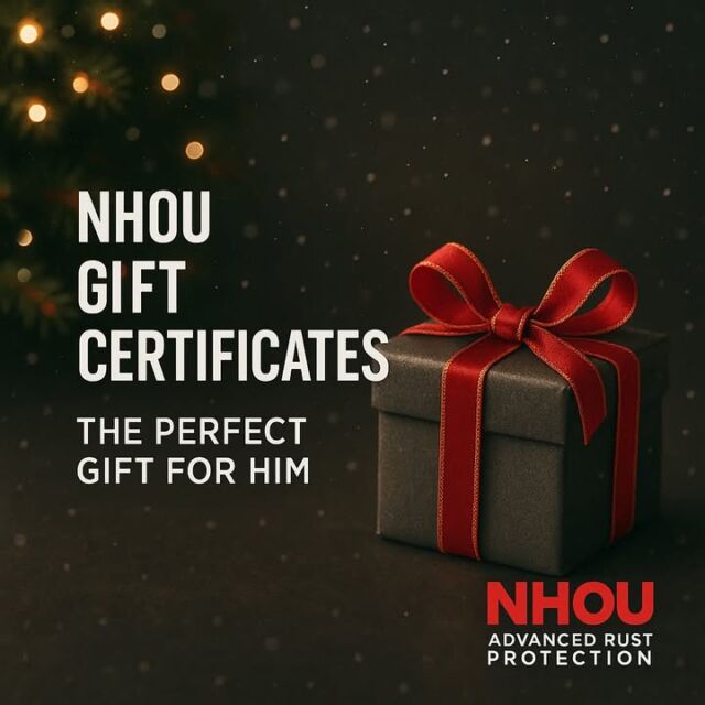 Still searching for the perfect gift for the guy who’s impossible to shop for?
We’ve got you covered.

An NHOU Rust Protection Gift Certificate is one of those gifts that’s practical, thoughtful, and guaranteed to be appreciated long after the wrapping paper is discarded. Protect their truck. Protect their investment. Protect their smile when they realize you actually nailed it this year.

Gift Certificates are available right here at our NH flagship location and at many of our franchise dealers across the country.

Stop in, call ahead, or message us—we’ll help you give a gift that keeps the rust away.

NHOU Advanced Rust Protection
Built on honesty, innovation, and protecting what matters most.

🎄 The perfect Christmas gift for men who love their vehicles
🎁 Easy. Useful. Always appreciated.

The Gift That Doesn’t Wear Out

#NHOU #RustProtection #ChristmasGiftIdeas #TruckLife #RustFreeChristmas #PerfectGiftForHim #NHOUFamily