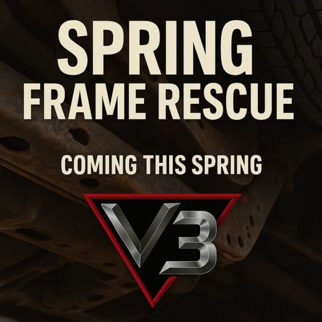 Spring Frame Rescue is coming.

If you missed getting your vehicle rustproofed this fall… you’re not alone. Every year we turn away hundreds of people because the fall rush gets insane.

Don’t sweat it.
We’ve got you covered this spring.

We’re putting together a Spring Frame Rescue package built for the folks with older rides, dirty frames, salty winters, and no protection yet. Think deep cleaning, salt brine eliminator, frame flushing, prep work, and a fresh coat of V3… all tuned to bring your undercarriage back to life.

Details are coming soon.
Just know this: your vehicle’s not too far gone. We can save it.

Stay tuned.