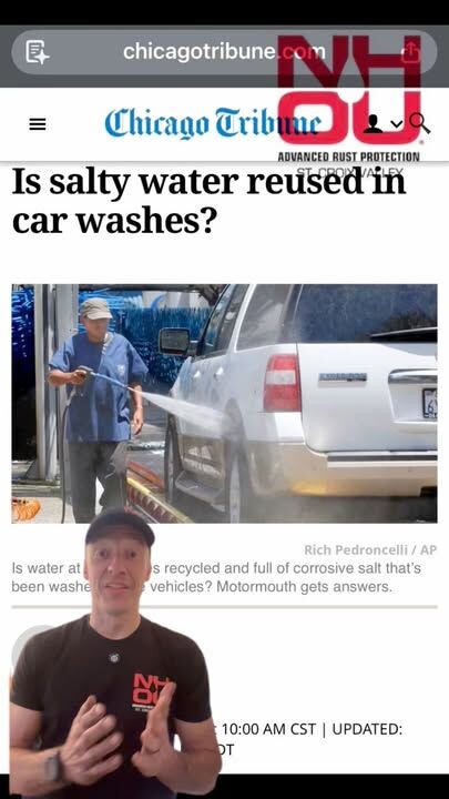 Salt doesn’t leave that easy!

Marc is coming in with another solid video from Wisconsin.

This one hits on something most people don’t think about…

You go through a car wash to get the salt off your vehicle… but most systems don’t actually remove the salt from the water. It gets filtered for dirt and debris, but not dissolved salt. So in a lot of cases, you’re putting it right back where it came from. Especially inside seams and body cavities where it matters most.

Kind of like showering and putting the same dirty socks back on.

To be fair, removing salt takes reverse osmosis or distillation. That’s not something your average wash is set up for.

Doesn’t mean car washes are useless. Just means they’re not the full solution people think they are.

Appreciate you putting this out there, Marc. Good info people need to hear.

#NHOU #RustProtection #CarCareTruth #Undercoating #WinterDriving #VehicleProtection #NHOUFamily