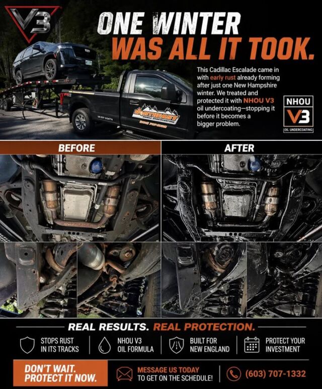V3 Penetrates like oil. Protects like a wax. Built for the real world.

Great post from Danny.

He has been running V3 exclusively, and this is a good look at why.

You get the penetration of an oil, but it sets up with a tighter, more durable finish. Very little drip. Holds up to abrasion. Does not load up with dirt and dust like traditional oils.

It is about as close as you can get to a hybrid binder while still doing what an oil is supposed to do.

This is a perfect example of catching rust early and staying ahead of it.

Nice work Danny.

Keep rolling.

#NHOU
#V3Hybrid
#RustProtection
#Undercoating
#DoItRight
#PreventDontRepair
#KeepRolling
https://www.facebook.com/share/p/18jyLjt9in/